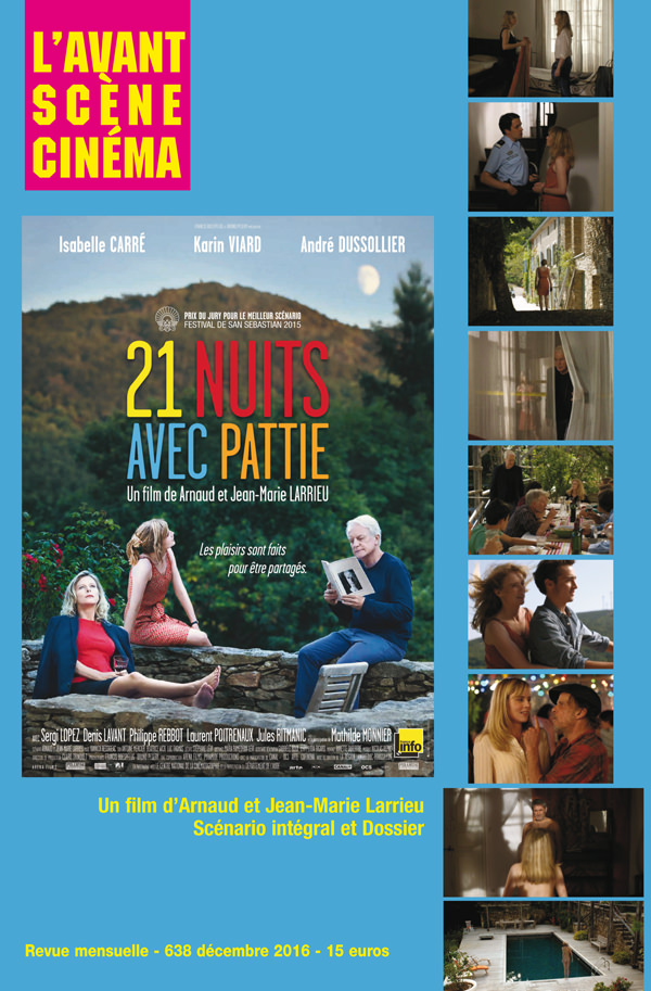 4ème de couverture de l'Avant-scène Cinéma 638, 21 nuits avec Pattie d'Arnaud et Jean-Marie Larrieu